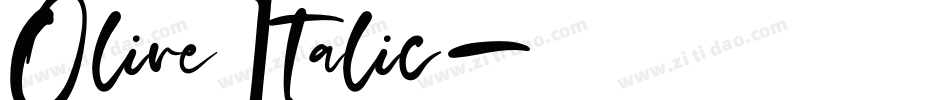 Olive Italic字体转换